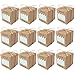 AerWo 50pcs Little Prince Baby Shower Favor Boxes + 50pcs Twine Bow, Rustic Kraft Paper Candy Bag Gift Box for Baby Shower Party Supplies Cute 1st Birthday Boy Decoration, Blue
