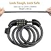 Bike Lock MECO 4 Ft Bike Cable Basic Self Coiling Resettable Combination Bicycle Lock