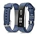 moreFit Fitness Tracker, Slim 2 Touch Screen Activity Health Tracker with Sleep Monitor, Wireless Pedometer Smart Wristband for Android iOS Phone, Silver/Blue