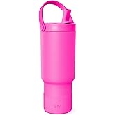 Simple Modern Trek Pivot | 24oz Kids Flip Straw Tumbler with Handle and Silicone Boot | Insulated Water Bottle Stainless Steel Cup | School Travel Jug | Raspberry Vibes
