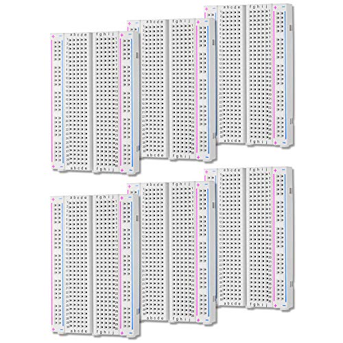 FICBOX 400 tie Points Solderless Breadboard(6 Pack)