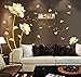 ufengke Beautiful Peony Flowers Butterflies Photo Frame Wall Decals, Living Room Bedroom Removable Wall Stickers Murals