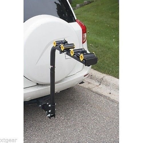 SKEMiDEX---Heavy Duty 4 Bicycle Bike Rack Hitch Mount Carrier Car Swing Down SUV Truck Van. Deluxe steel carrier converts from 2- to 4-bike carrier with easy-to-use included extension