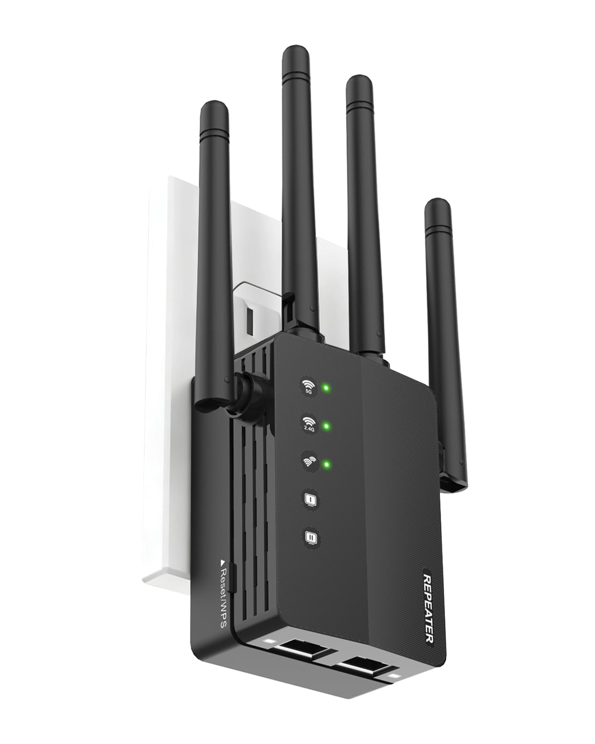 Photo 1 of 12880 Sq.Ft WiFi Extender Signal Booster, 1200Mbps WiFi Repeater, 105-Device Support, Simple Install, WiFi Extender with Wide Compatibility
