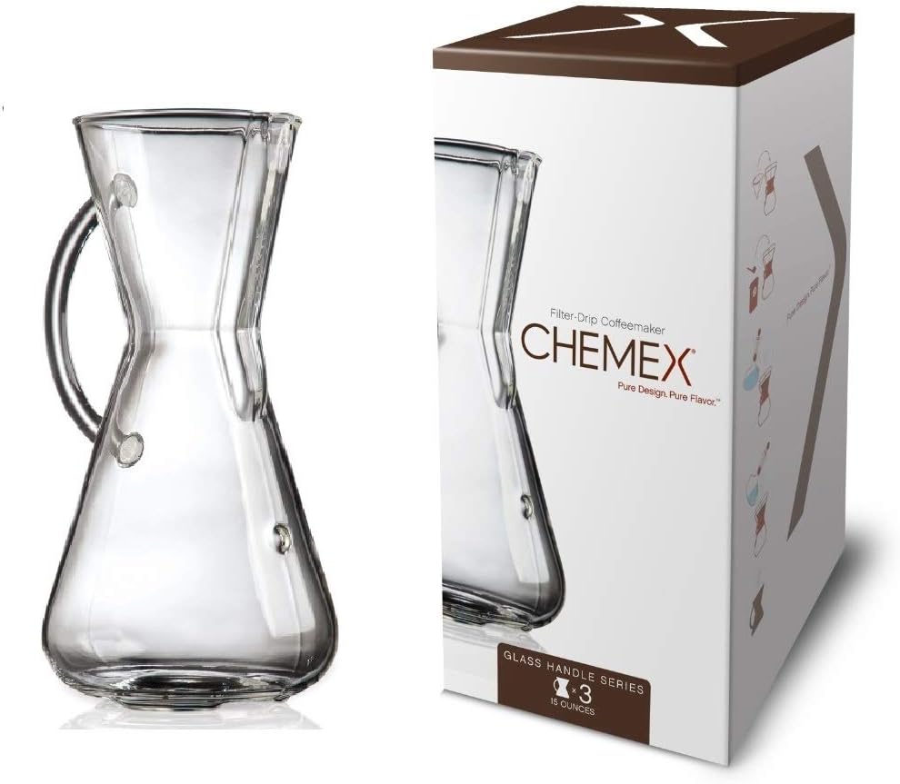 Chemex Classic Series, Pourover Glass Coffeemaker, 6Cup Exclusive