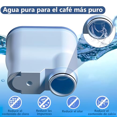 Paquete de 4 Filtro de agua compatible con Philips Saeco AquaClean CA6903/10/00/01/22/47, purificador de agua de escala antical dedicado, con carbón activado, para máquina espresso súper automáticas