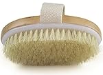 Dry Skin Body Brush - Improves Skin's Health And Beauty - Natural Bristle - Remove Dead Skin And Toxins, Cellulite Treatment , Improves Lymphatic Functions, Exfoliates, Stimulates Blood Circulation
