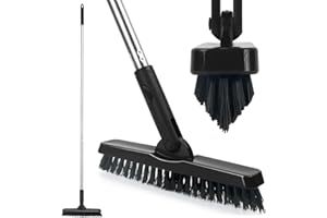 CELOX Grout Brush with Long Handle, Tile Grout Cleaner Brush for Tile Floors, for Shower Tile, for Cleaning Grout