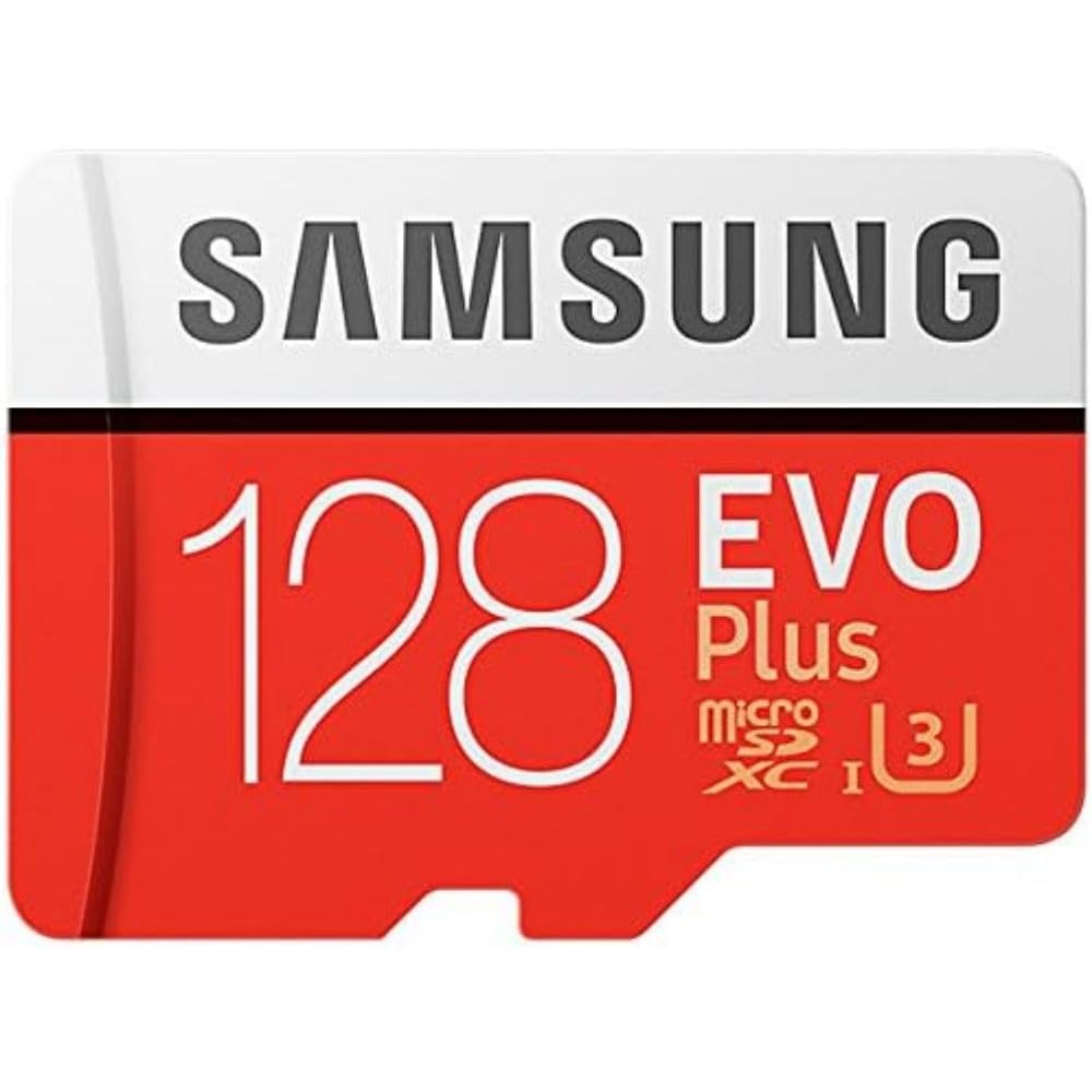 Samsung EVO Plus 128 GB microSDXC UHS-I U3 100 MB/s Full HD & 4K UHD Memory Card with Adapter (MB-MC128GA)