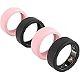 Snyeest Ring Protector Compatible for Oura Ring 4/Gen3/Samsung Galaxy Ring/RingConn Gen 2&1/ULTRAHUMAN Ring AIR,Silicone Case Finger Woking Out Women Men (Black*2+Pink*2, S for 5/6/7/8/9/10)