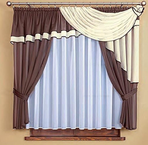 Home Decor Beautiful Voile Swag Curtains Window Panels In White