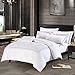 Deep Sleep Home 250 Thread Count Cotton Sateen Duvet Cover 3 – Piece White Background (Queen, Grey)
