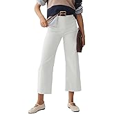 Shy Velvet Women's Crop Wide Leg Pants High Waisted Stretchy Comfort Fabric Capri Pants for Women