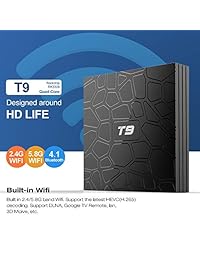 Android 8.1 TV Box con 4 GB de RAM 64 GB ROM,GiMiBOX T9 Android Box Quad- Core 64 Bits Support BT4.1 H.265 3D  5G WiFi USB 3.0 UHD 4K Smart TV Box con teclado remoto