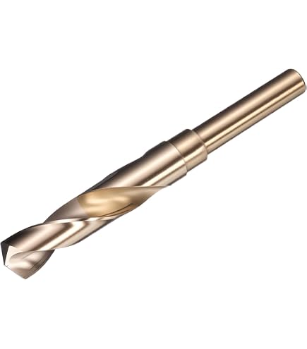 uxcell Reduced Shank Twist Drill Bits 13mm Black Nitride & Gold
