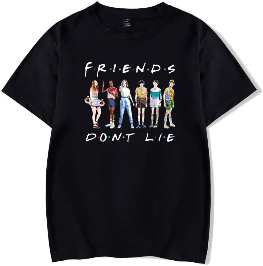 Janizy Friends Don't Lie Shirt Unisex Graphic Print Cartoon Summer Tee T-Shirt for Men Women