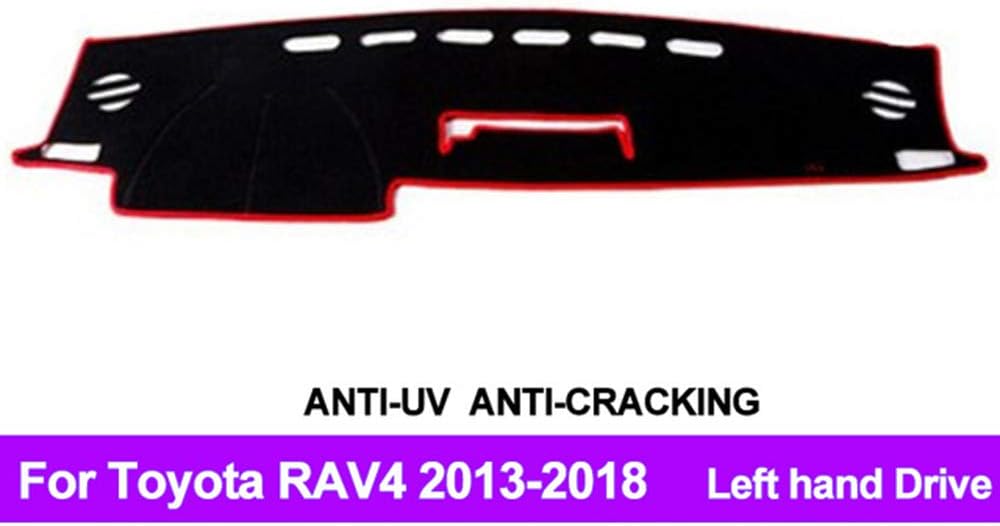 Oneuda Flannel Dashmat Dashboard Cover Dash Pad Car Mat Carpet Sun Shade for Toyota RAV4 2013 2014 2015 2016 2017 2018 RAV 4 Anti-Slip Dash Board Cover Auto Accessories