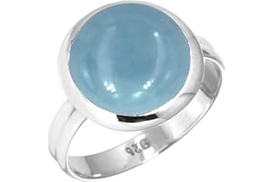 Agate, Lapis, Crystal, Tiger Eye Round Handmade Ring Genuine 925 Sterling Silver Boho Chunky Natural Gemstone Jewelry For Wom