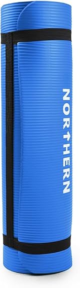 Fashion Thirsty NORTHERN Yoga Mat 10mm Thick Non Slip Large Surface Carry Strap view 2