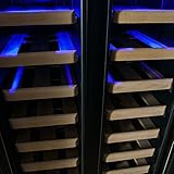 AKDY&reg; 32 Bottle Dual Zone Thermoelectric Freestanding Wine Cooler Cellar Chiller Double Door Refrigerator Fridge Quiet Operation