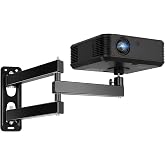 CroBlissful Foldable Projector Wall Mount, 360&deg; Rotation, Three Arms, Black | Universal Stand with 1/4" Ball Head, Ceiling Projector Mount, Space Saving Foldable Design, Stable Bracket for Home Office