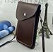 Big Mango Multipurpose Big Capacity Two separated Pouches Cell Phone PU Leather Bag Crossbody Purse for Apple Iphone 4 4s Iphone 5 5s,5c Samsung Galaxy S4 S3 Galaxy Note 2 Note 3 HTC Money Key Cards with Long Shoulder Strap & Magnetic Snap Buttom Closure -Coffee