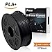 PLA 3D Printer Filament, SUNLU PLA Filament 1.75mm, Dimensional Accuracy +/- 0.02 mm, 1 kg Spool, 1.75mm, PLA Black