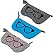ZZ Sanity (3PCS Portable Zipper Soft Case Eyesglasses Box Makeup Pouch Purse Bag (3-PCS)