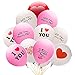 LeeSky 100 Pack 12 Inches I LOVE YOU Latex Ballons for Wedding,Valentine's Day,Proposal,Engagement Party,Birthday Party Decoration