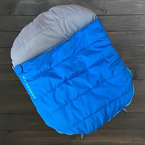 [Wilderdog] Sleeping Bag for Pets - Durable Rip Stop 3/4 Zip Dog Bed for Home, Travel, and Adventure + Stuff Sack