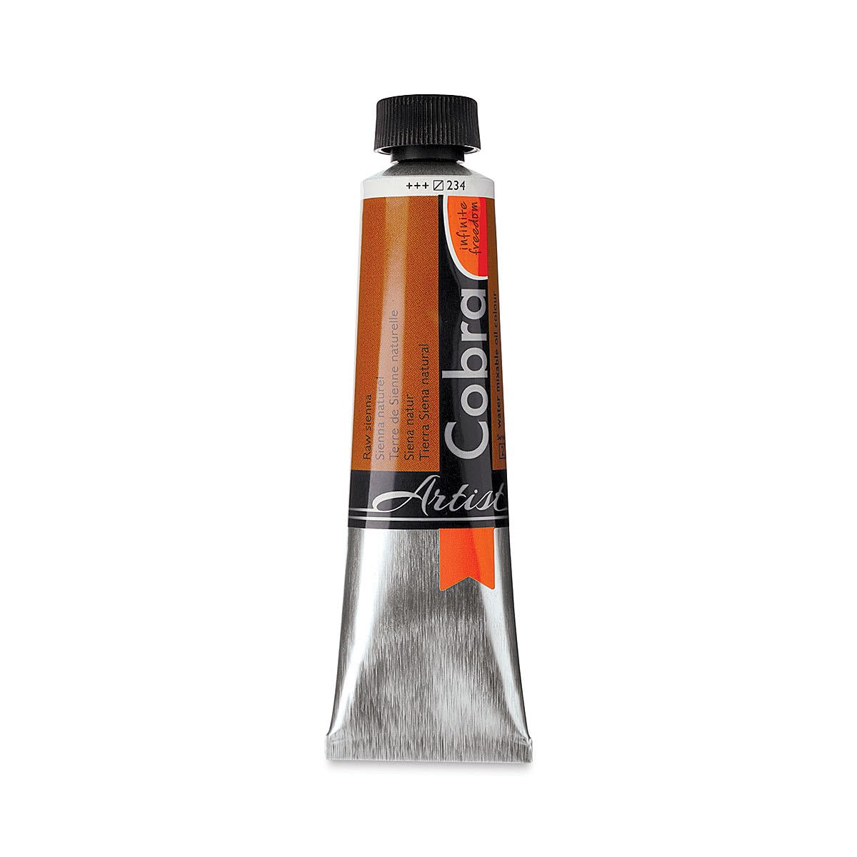 Cobra Artist Water-Mixable Oil Colour Tube 40 ml - Raw Sienna 234 - High Pigmentation & Lightfastness