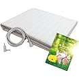 Grounding Half Sheet with Grounding Cord,Made with Premium Cotton and Pure Silver Threads,Achieve Healthy Sleep(90x35inch)