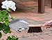 OAKART Metal Dust Pan and Brush Set Soft Bristle Wooden Broom Heavy Duty Pan Portable Size
