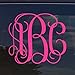 Custom Personalized Vine Monogram Initial Letter Sticker Decal Compatible with All Yeti Cups, Phone, Laptops, Tumblers, Car Windows, Boats, Notebooks (Many Sizes and Glitter Options Available)