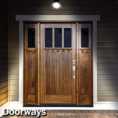 yodaliy Waterproof Security Lights with Motion Sensor 30W Super Bright 450 Lumen LED Spotlight Battery Induction Lamp Wireless Intelligent LED PIR Floodlight Fitting for Garden,Garage,Pathway ect