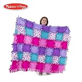 Melissa & Doug Created by Me! Flower Fleece Quilt (Arts & Crafts, No-Sew Fleece Quilt, Soft Material, 48-Pieces, 5′W × 4′L) (Renewed)
