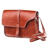 Small Size Little Girl Crossbody Shoulder Bag Messenger Bag Women Vintage PU Leather Purse