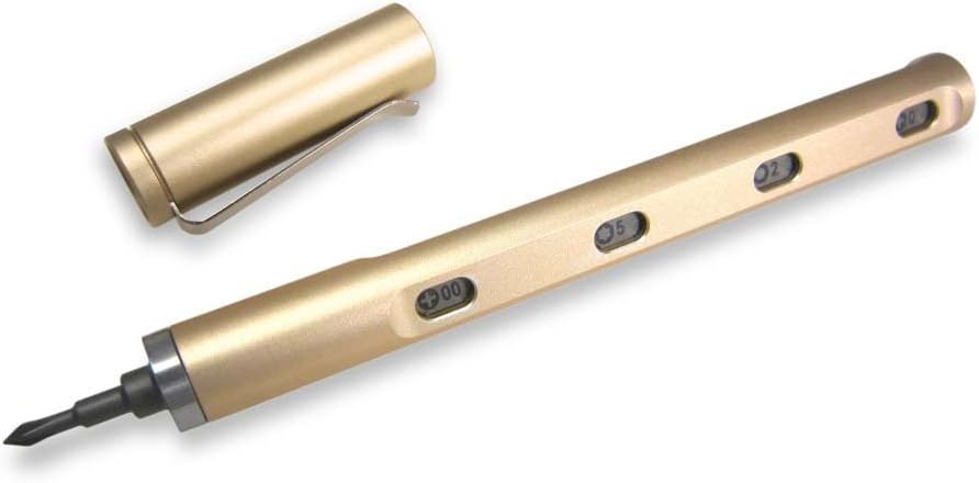 Premium Tool Pen Mini by Mininch | EDC Multi-Tool Screwdriver | Interchangeable Phillips, Flathead, Hex, and Star Bolt Heads | Imperial and Metric Sizes - Metric Hex