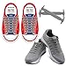 HOMAR No Tie Shoelaces for Kids and Adults - Best in Sports Fan Shoelaces - Waterproof Silicone Flat Elastic Athletic Running Shoe Laces with Multicolor for Sneaker Boots Board Shoes and Casual Shoes