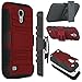 Galaxy S4 Case, Zenic(TM) Hybrid Dual Layer Armor Defender Full-Body Protective Case Cover with Kickstand & Belt Clip Holster Combo for Samsung Galaxy S4 i9500 (Red/Black)