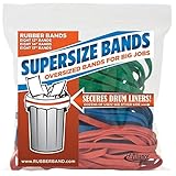 Alliance Rubber 08997 SuperSize Bands, Assorted Large Heavy Duty Latex Rubber Bands - 24 Pack, includes 8 bands of each size (12", 14", 17") in resealable bag
