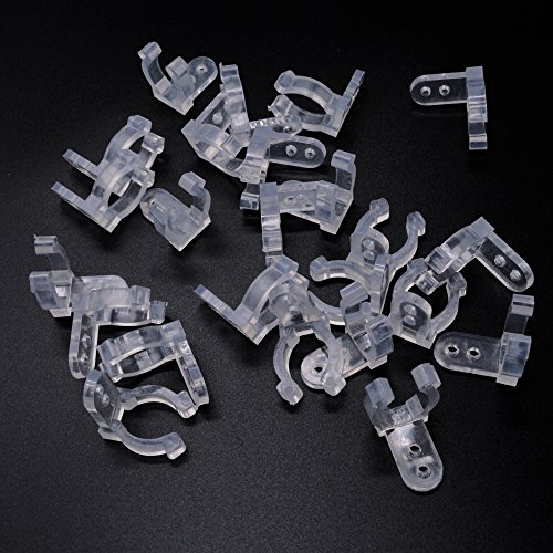 Yushulin 100 PCS 1/2 Inch LED Rope Light Clips Holder with 200 PCS