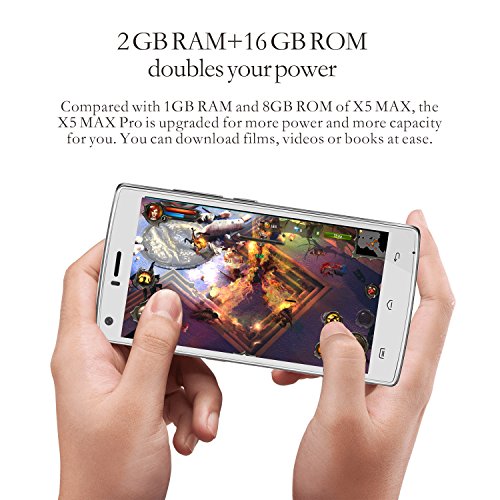 Smartphone Libres, DOOGEE X5 MAX PRO Telefono Movile Libre Baratos (Dual SIM, 5 Pantalla IPS, 8MP Cámara, 2GB...