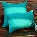 PONY DANCE Blue Velvet Pillow Covers Couch Soft Rectangle Cushion Cover Sham for Chair/Sofa/Bed Including Hidden Zipper Design, Peacock Blue, 12 x 20 (30 x 50 cm), Set of 1