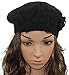 MINAKOLIFE Women's Super Soft Flower Laciness Knit Beanie Hat (Black)
