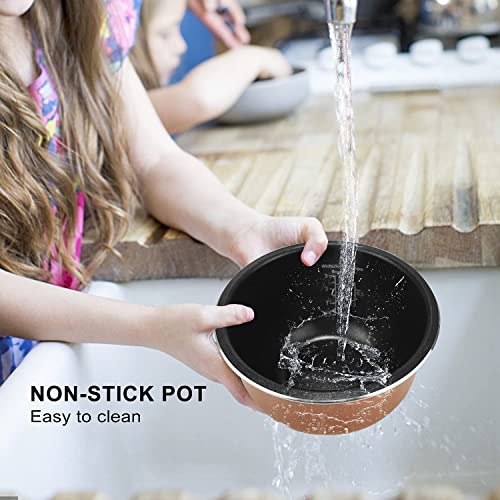 Mishcdea Small Rice Cooker 3Cup Uncooked, Mini Rice Cooker Ceramic