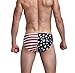 Banana Bucket Men's America Flag Stars Low Rise Swimwear Bikini Briefs Beach Swimsuit