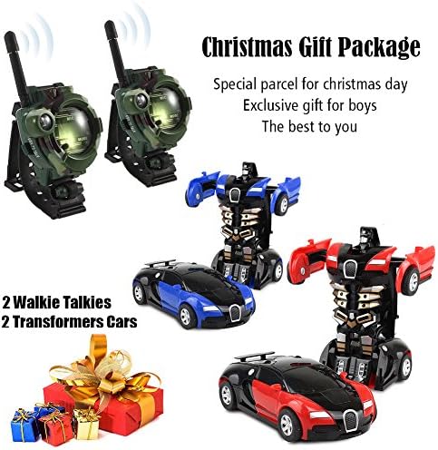 Kids Walkie Talkies, XHAIZ Long Range Walky-Talky Watch for Kids, Transformers Toy, Gift Package Set (Christmas Gift Package)
