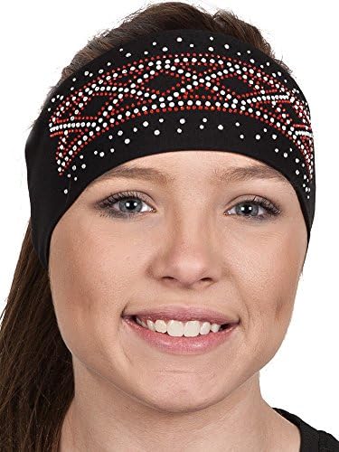 Open Road Girl Hair Bandana: Womens Headbands: Biker Chick Head Wrap: X Design (Orange)