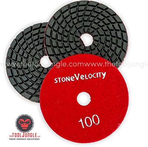 SV Extra Thick Diamond Polishing Pads- 5 MM 4 inch (Pack of 3 (100 grit))